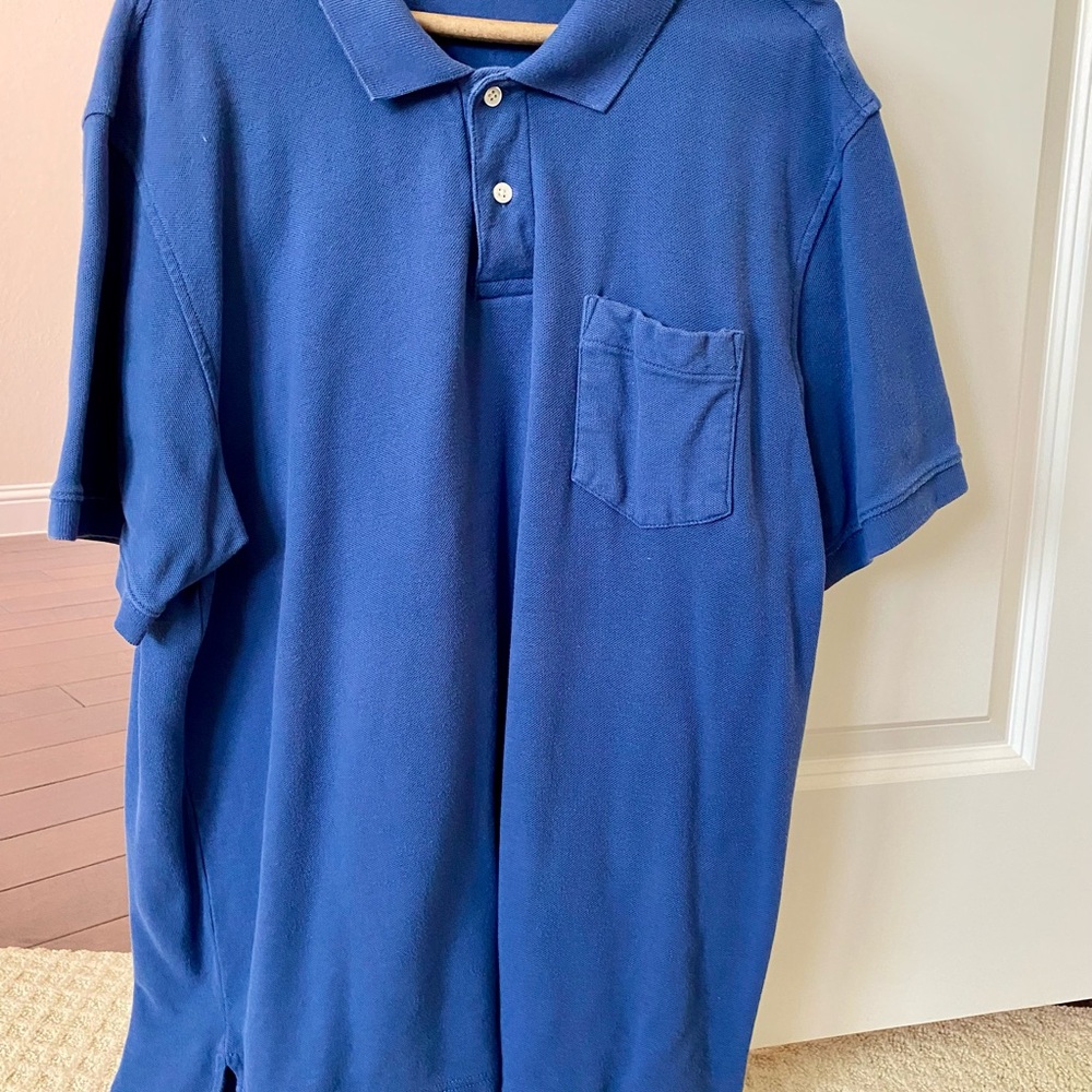 (3) Classic Men's Polo Shirt with pocket
One Dark Blue
One Light Blue
One Purple